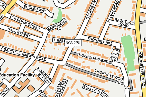 NG3 2PU map - OS OpenMap – Local (Ordnance Survey)