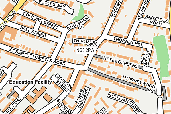 NG3 2PW map - OS OpenMap – Local (Ordnance Survey)