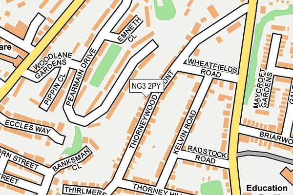 NG3 2PY map - OS OpenMap – Local (Ordnance Survey)