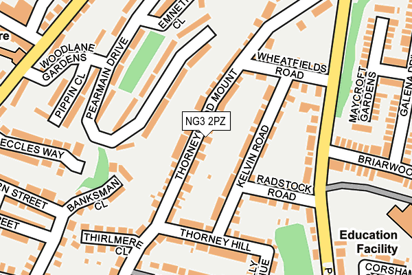 NG3 2PZ map - OS OpenMap – Local (Ordnance Survey)