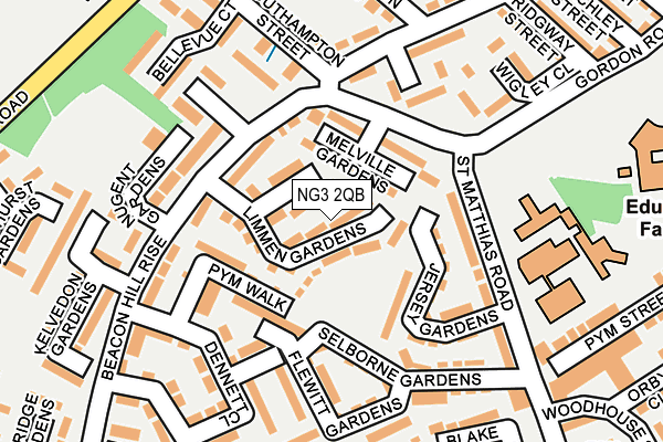 NG3 2QB map - OS OpenMap – Local (Ordnance Survey)