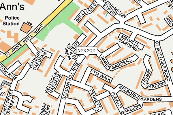 NG3 2QD map - OS OpenMap – Local (Ordnance Survey)
