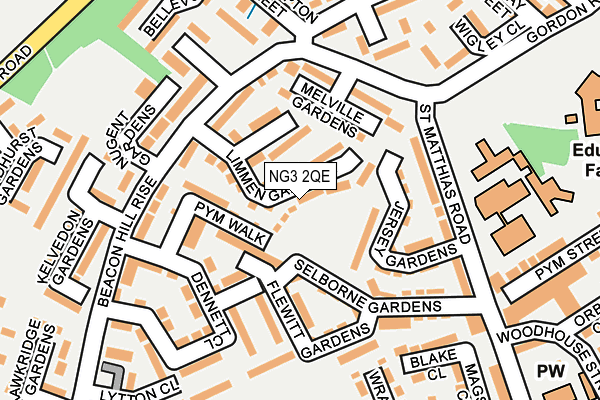 NG3 2QE map - OS OpenMap – Local (Ordnance Survey)