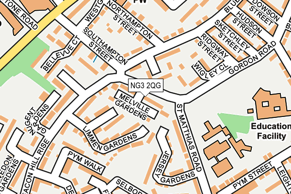 NG3 2QG map - OS OpenMap – Local (Ordnance Survey)