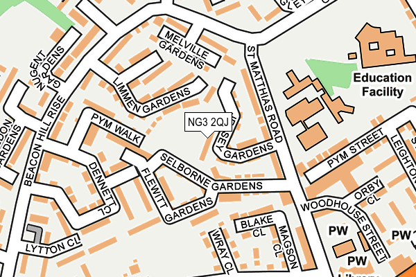 NG3 2QJ map - OS OpenMap – Local (Ordnance Survey)