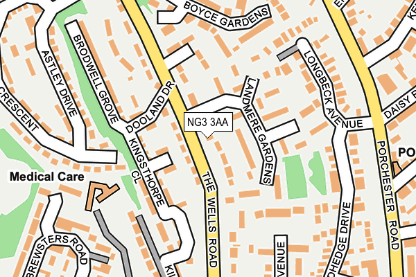 NG3 3AA map - OS OpenMap – Local (Ordnance Survey)