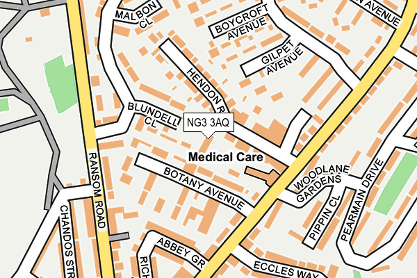 NG3 3AQ map - OS OpenMap – Local (Ordnance Survey)