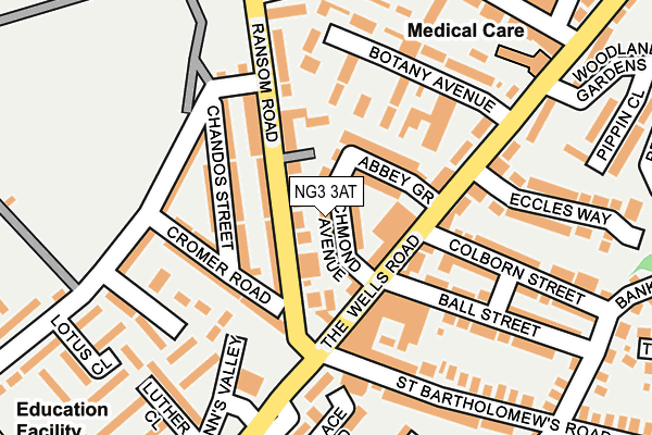 NG3 3AT map - OS OpenMap – Local (Ordnance Survey)