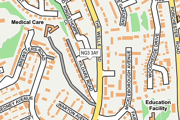 NG3 3AY map - OS OpenMap – Local (Ordnance Survey)