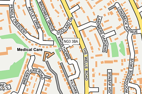 NG3 3BA map - OS OpenMap – Local (Ordnance Survey)