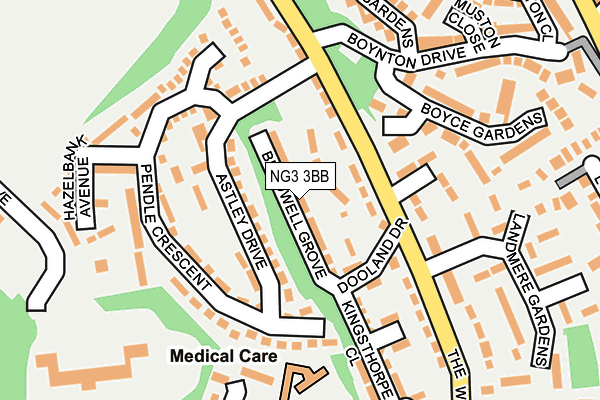 NG3 3BB map - OS OpenMap – Local (Ordnance Survey)