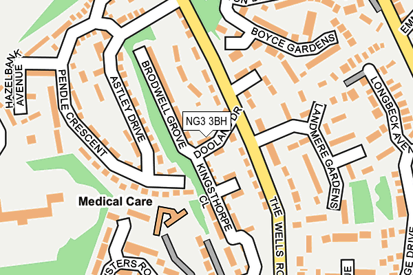 NG3 3BH map - OS OpenMap – Local (Ordnance Survey)