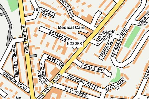 NG3 3BR map - OS OpenMap – Local (Ordnance Survey)