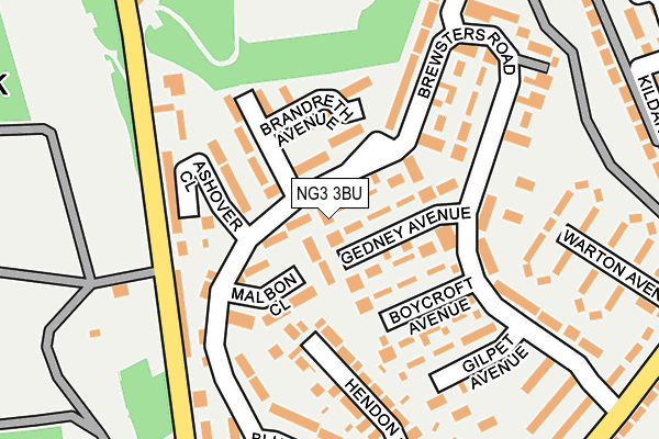 NG3 3BU map - OS OpenMap – Local (Ordnance Survey)