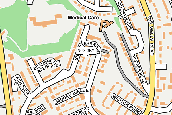 NG3 3BY map - OS OpenMap – Local (Ordnance Survey)