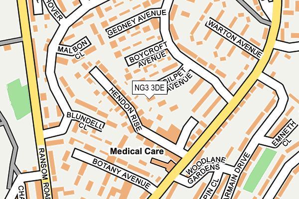 NG3 3DE map - OS OpenMap – Local (Ordnance Survey)