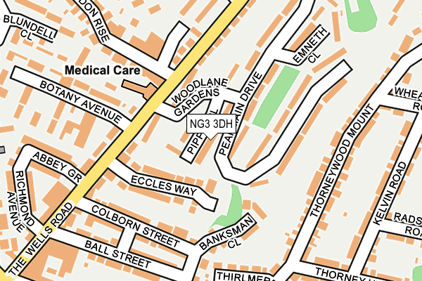 NG3 3DH map - OS OpenMap – Local (Ordnance Survey)