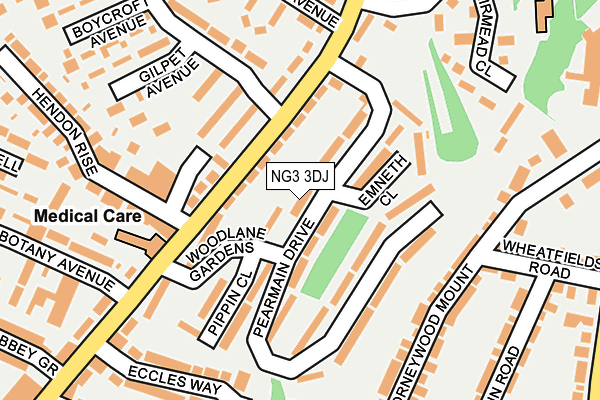 NG3 3DJ map - OS OpenMap – Local (Ordnance Survey)