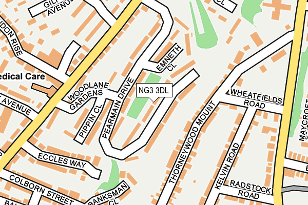 NG3 3DL map - OS OpenMap – Local (Ordnance Survey)