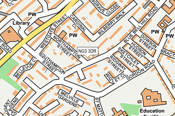 NG3 3DR map - OS OpenMap – Local (Ordnance Survey)