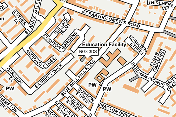 NG3 3DS map - OS OpenMap – Local (Ordnance Survey)