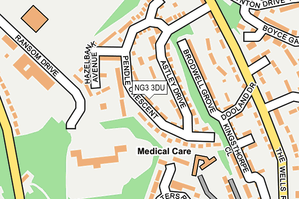 NG3 3DU map - OS OpenMap – Local (Ordnance Survey)