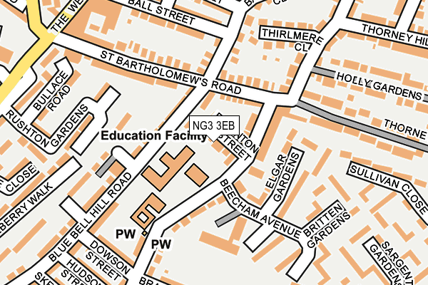 NG3 3EB map - OS OpenMap – Local (Ordnance Survey)