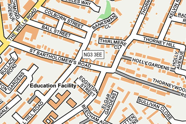 NG3 3EE map - OS OpenMap – Local (Ordnance Survey)