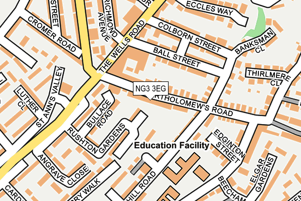 NG3 3EG map - OS OpenMap – Local (Ordnance Survey)