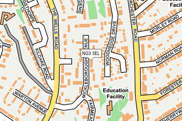 NG3 3EL map - OS OpenMap – Local (Ordnance Survey)