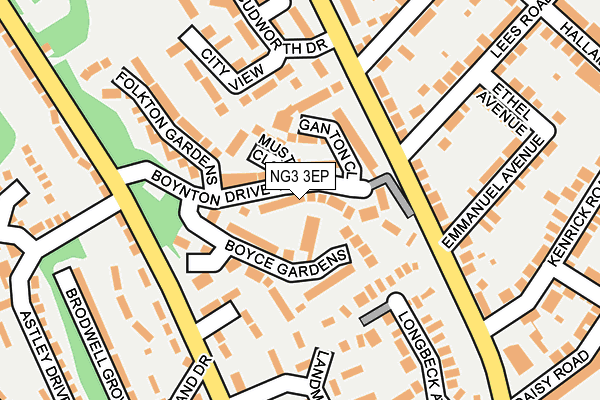 NG3 3EP map - OS OpenMap – Local (Ordnance Survey)