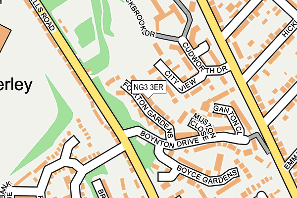 NG3 3ER map - OS OpenMap – Local (Ordnance Survey)