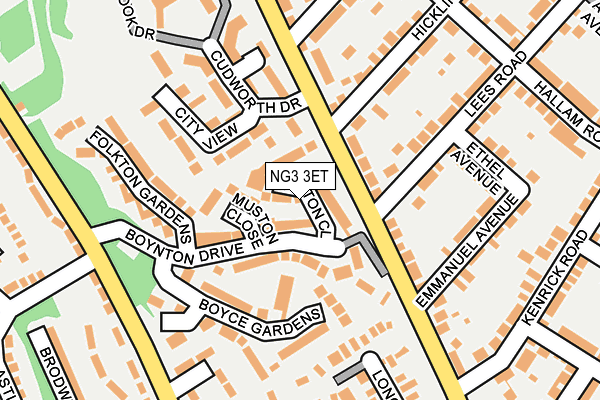 NG3 3ET map - OS OpenMap – Local (Ordnance Survey)