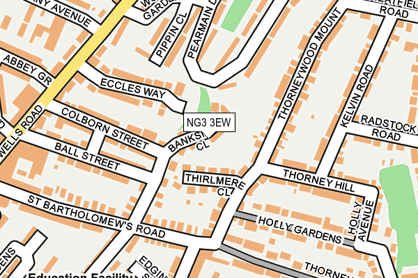 NG3 3EW map - OS OpenMap – Local (Ordnance Survey)