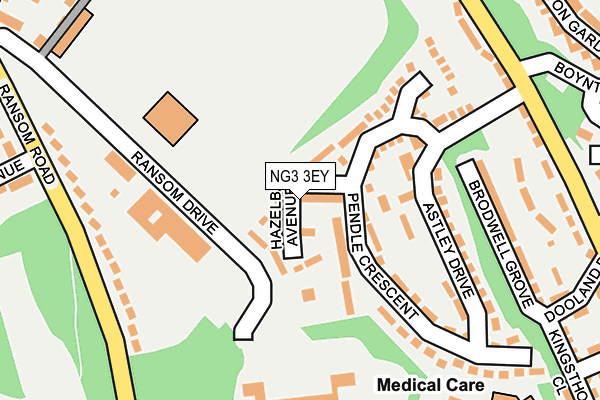 NG3 3EY map - OS OpenMap – Local (Ordnance Survey)