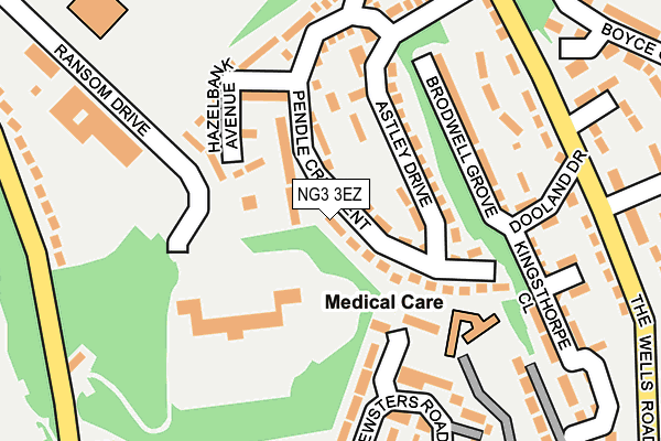 NG3 3EZ map - OS OpenMap – Local (Ordnance Survey)