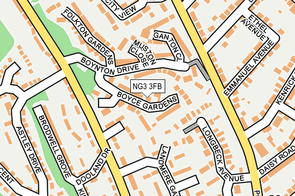 NG3 3FB map - OS OpenMap – Local (Ordnance Survey)
