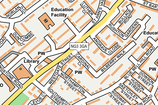 NG3 3GA map - OS OpenMap – Local (Ordnance Survey)