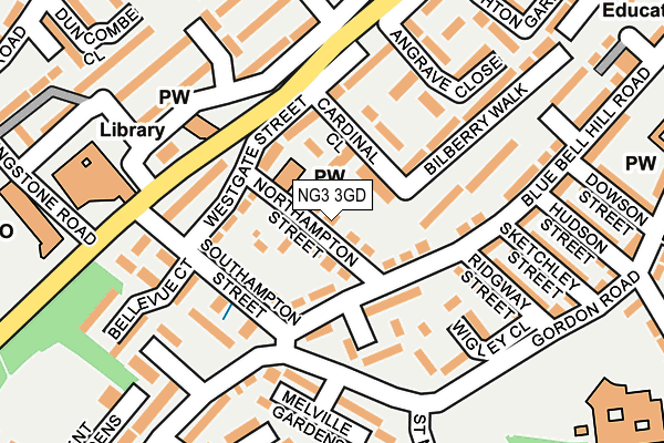 NG3 3GD map - OS OpenMap – Local (Ordnance Survey)