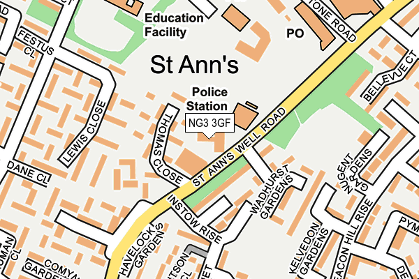 NG3 3GF map - OS OpenMap – Local (Ordnance Survey)