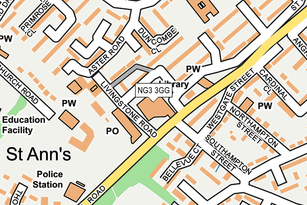 NG3 3GG map - OS OpenMap – Local (Ordnance Survey)