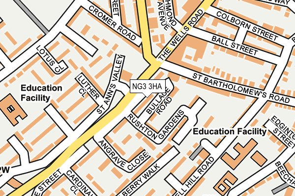 NG3 3HA map - OS OpenMap – Local (Ordnance Survey)