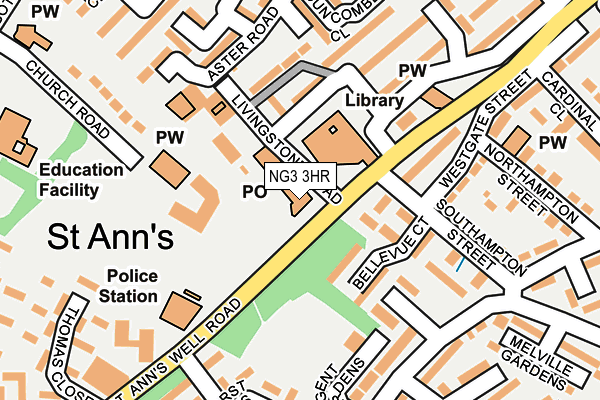 NG3 3HR map - OS OpenMap – Local (Ordnance Survey)