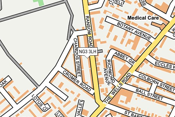 NG3 3LH map - OS OpenMap – Local (Ordnance Survey)