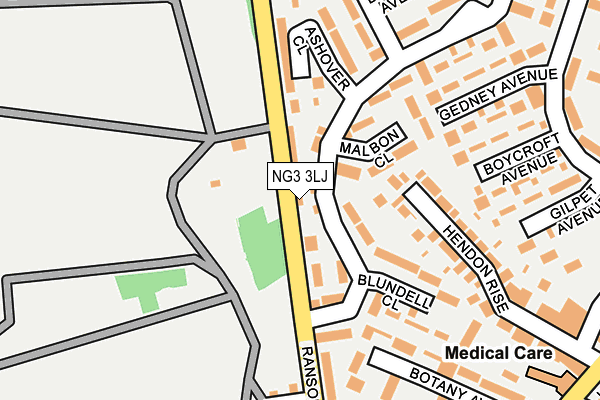 NG3 3LJ map - OS OpenMap – Local (Ordnance Survey)