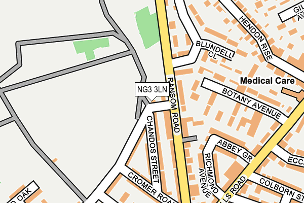 NG3 3LN map - OS OpenMap – Local (Ordnance Survey)
