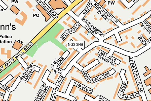 NG3 3NB map - OS OpenMap – Local (Ordnance Survey)