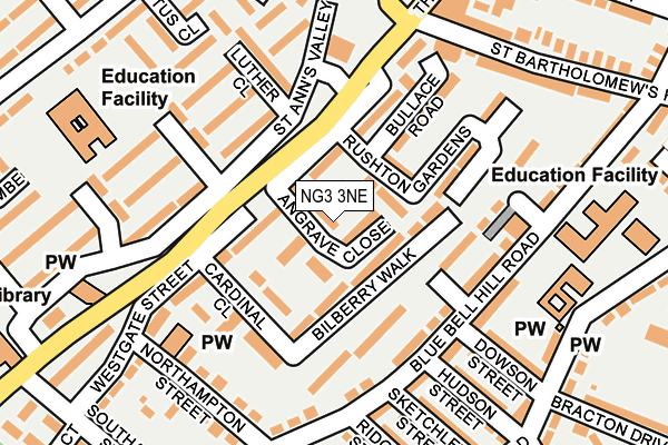 NG3 3NE map - OS OpenMap – Local (Ordnance Survey)