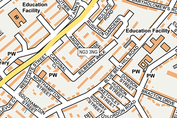 NG3 3NG map - OS OpenMap – Local (Ordnance Survey)