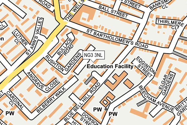 NG3 3NL map - OS OpenMap – Local (Ordnance Survey)